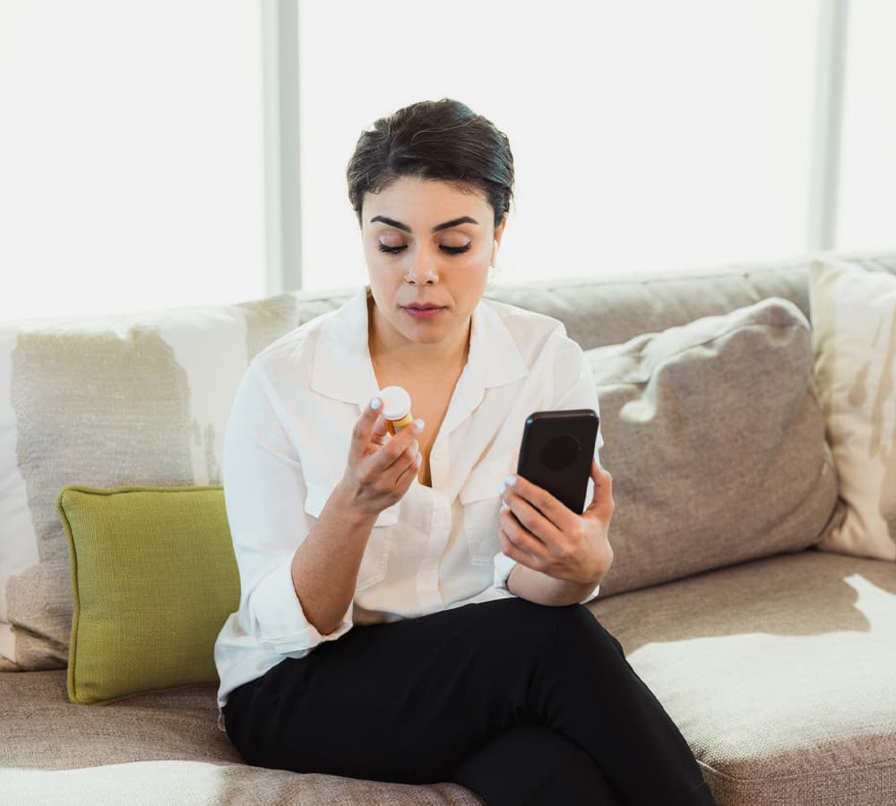 Pharmacist answering a question.